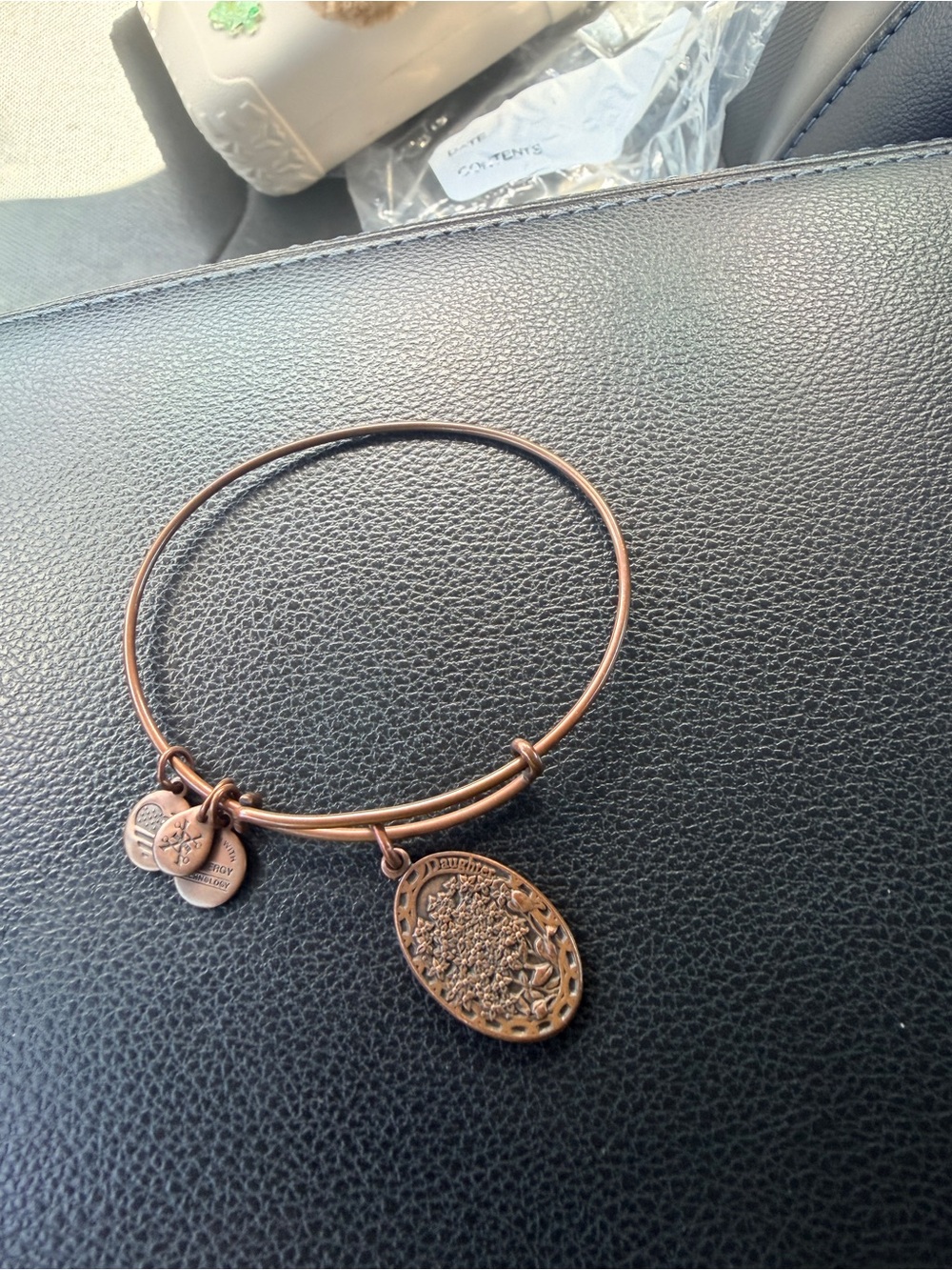Alex and Ani Mixed Metal Charm Bangle Set in Silver and Rose-Gold Tones - Picture 10 of 11